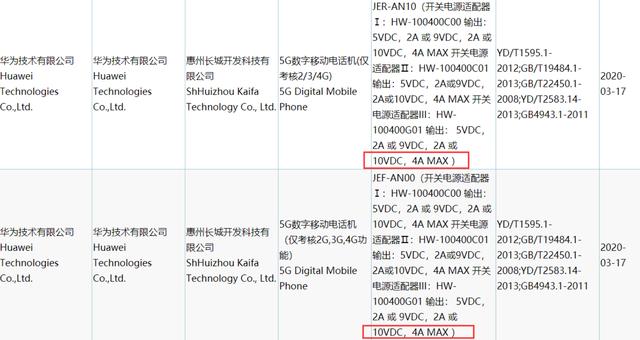 华为5G新机曝光，已通过3C认证，支持40W超级快充 房产资讯 第1张